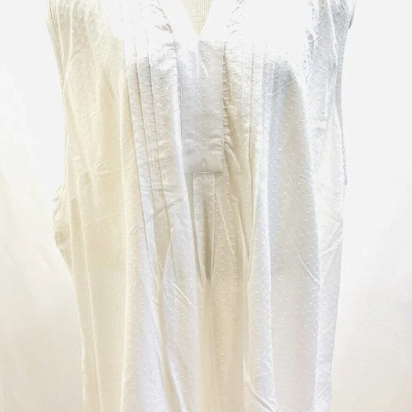 NWT CROFT & BARROW Women Sleeveless Pullover V-Neck 100% Rayon White Shirt Sz 4X - Picture 5 of 13